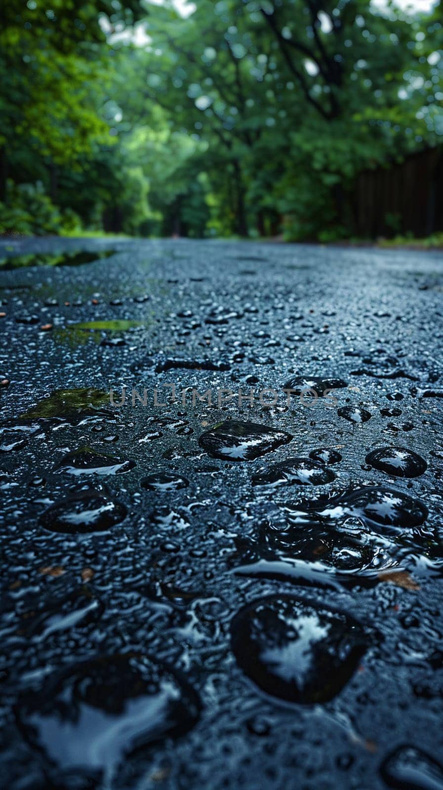 Wet asphalt after rain with reflections by Benzoix