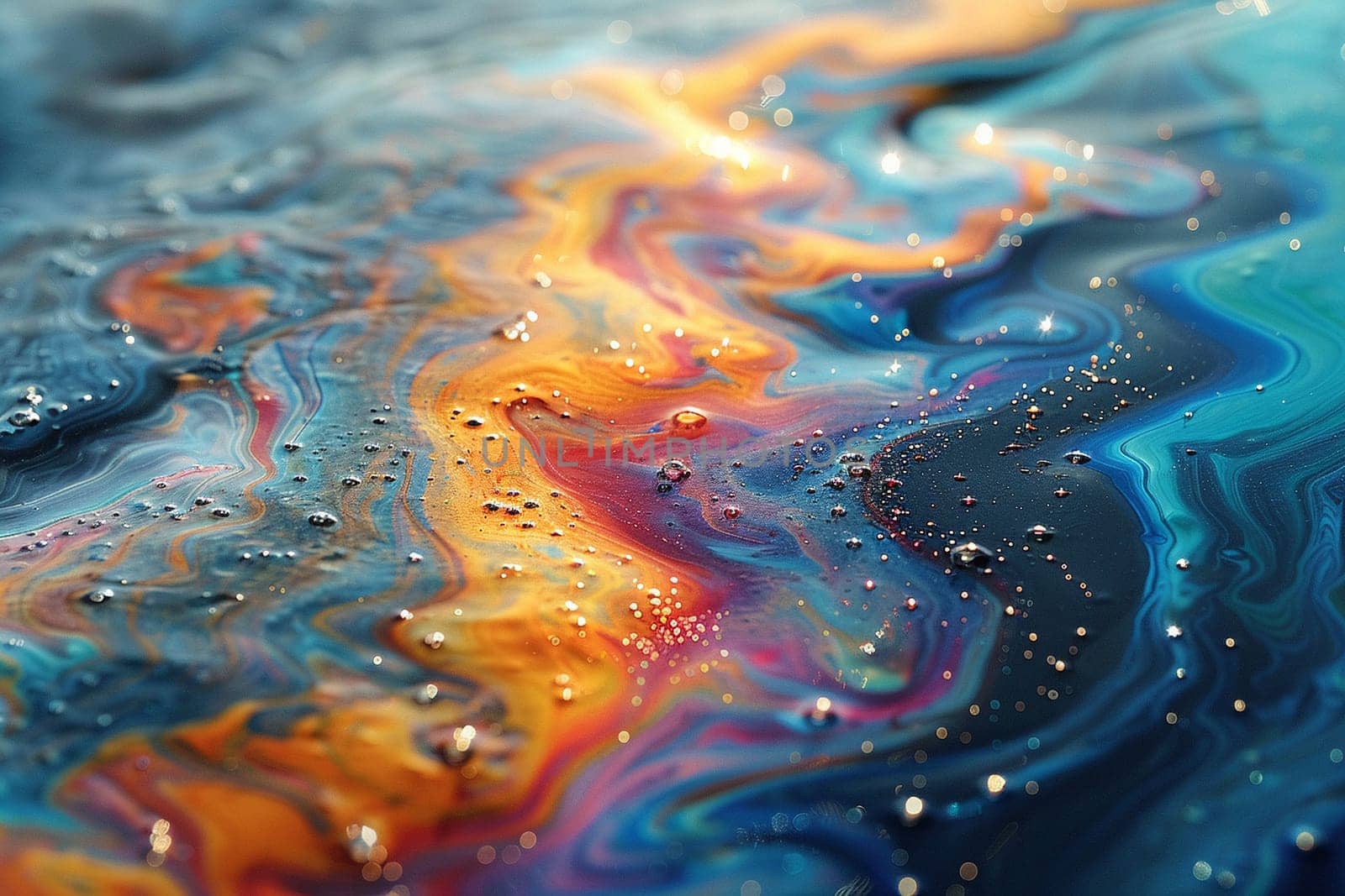 Abstract patterns of oil on water by Benzoix