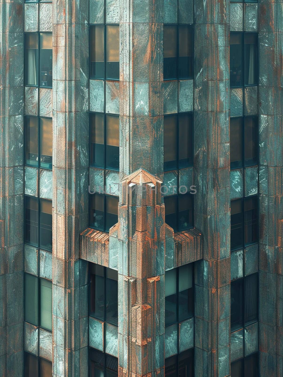 The geometric patterns of a modern skyscrapers facade by Benzoix