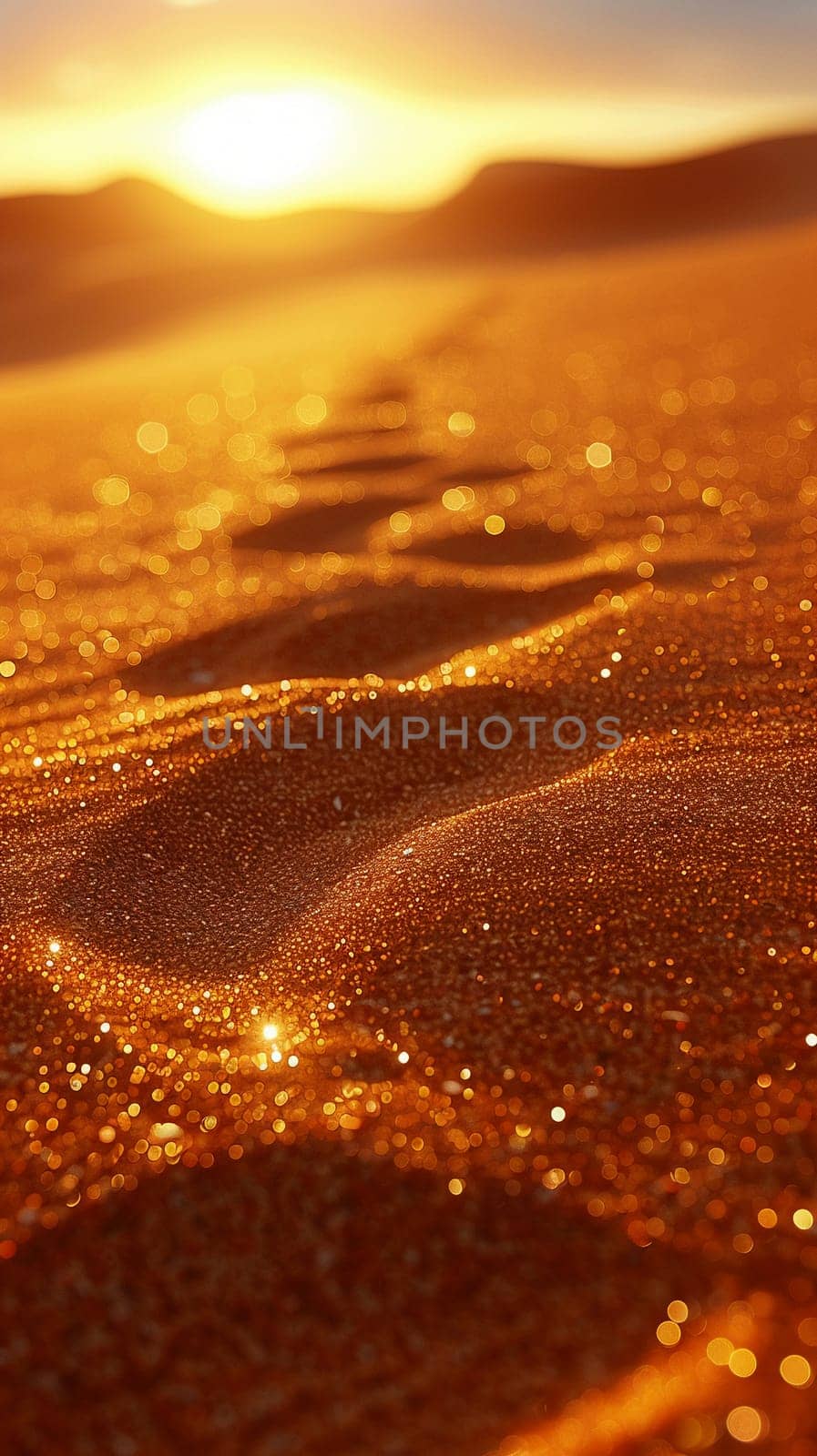 Warm desert sand patterns at sunset by Benzoix