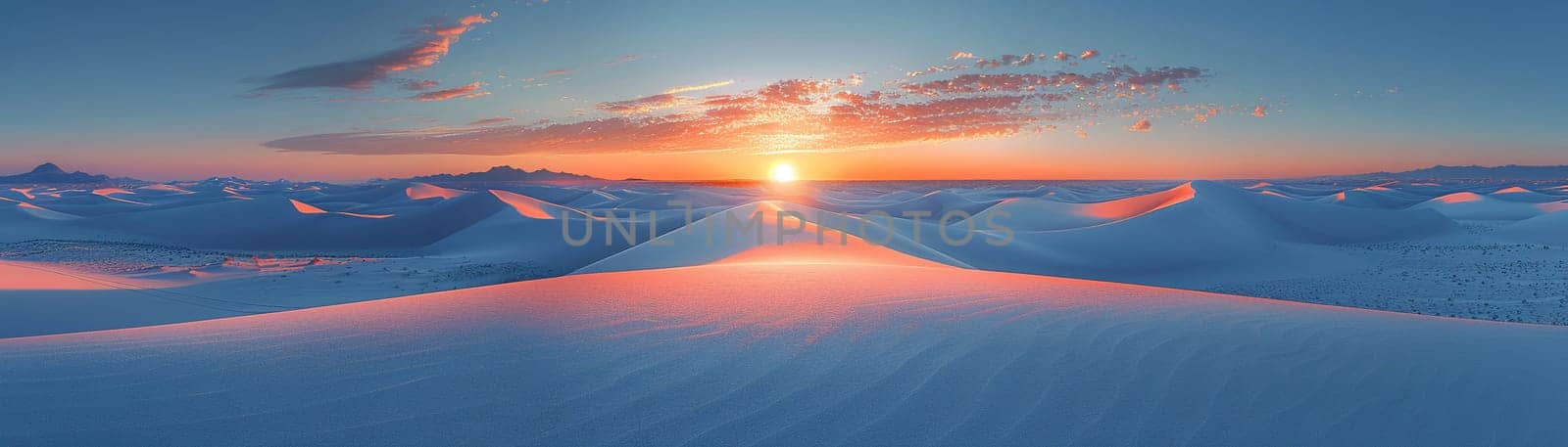 Patterns in the sand dunes under a setting sun by Benzoix