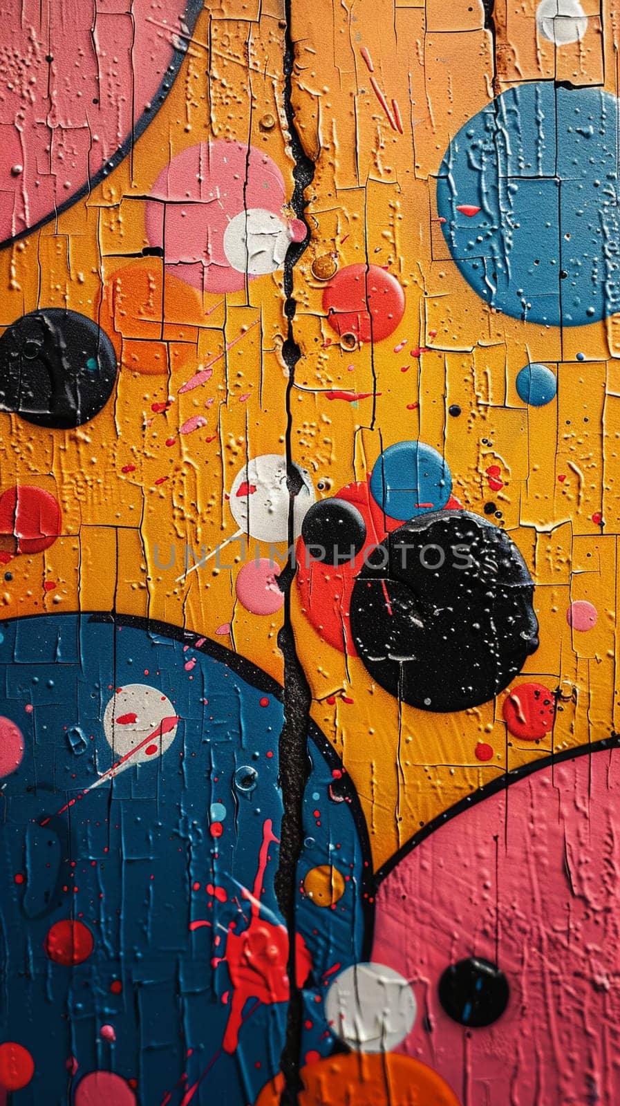 Close-up of colorful graffiti tags, capturing urban expression and street art themes.