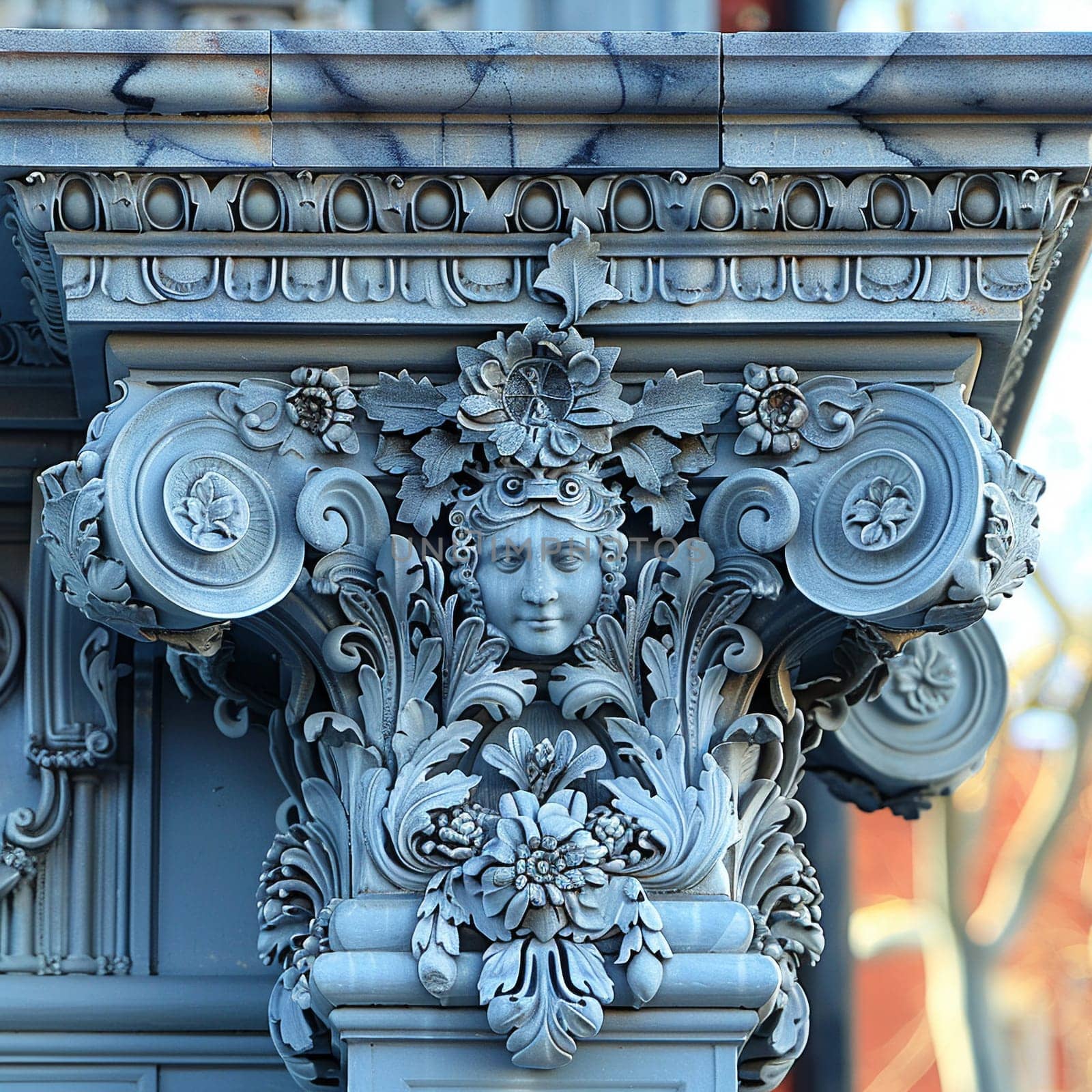 Close-up of intricate architectural details on a historic facade, showcasing craftsmanship and heritage.