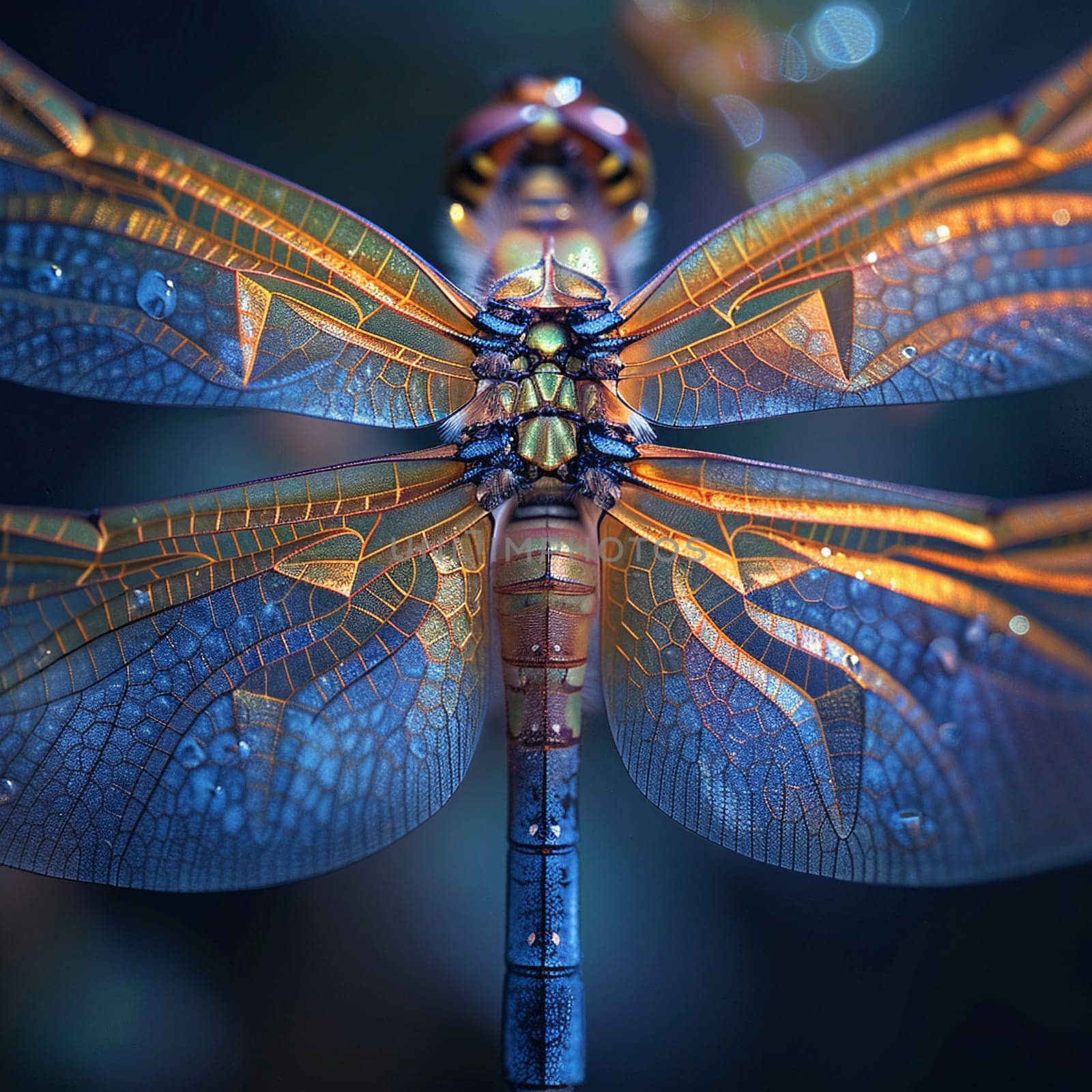 Close-up of a dragonflys wings by Benzoix