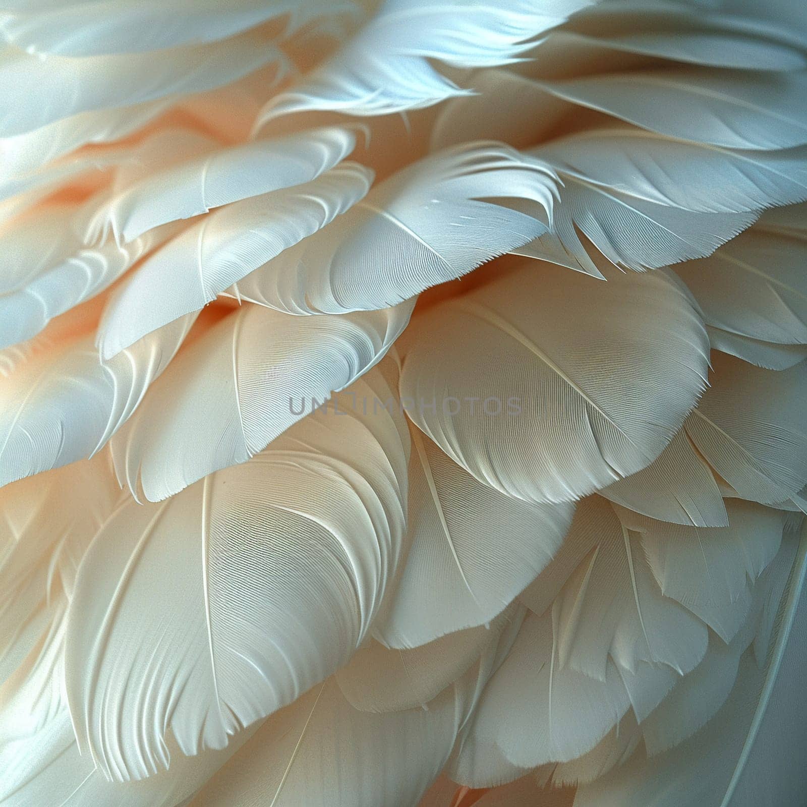 Close-up of feathers in soft light, great for texture and delicate design projects.