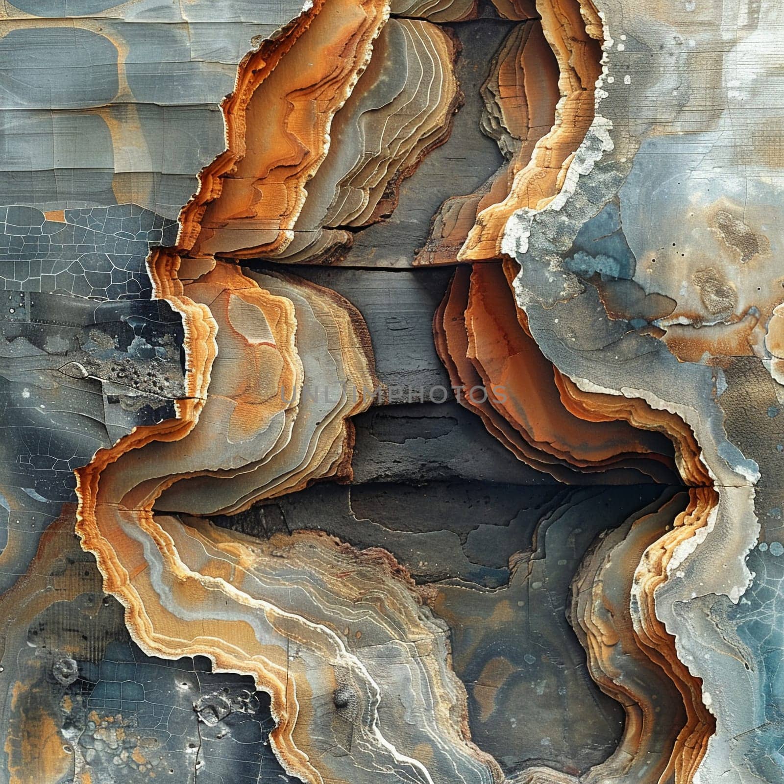 Layered rock formations in a canyon, capturing geological beauty and natural history.