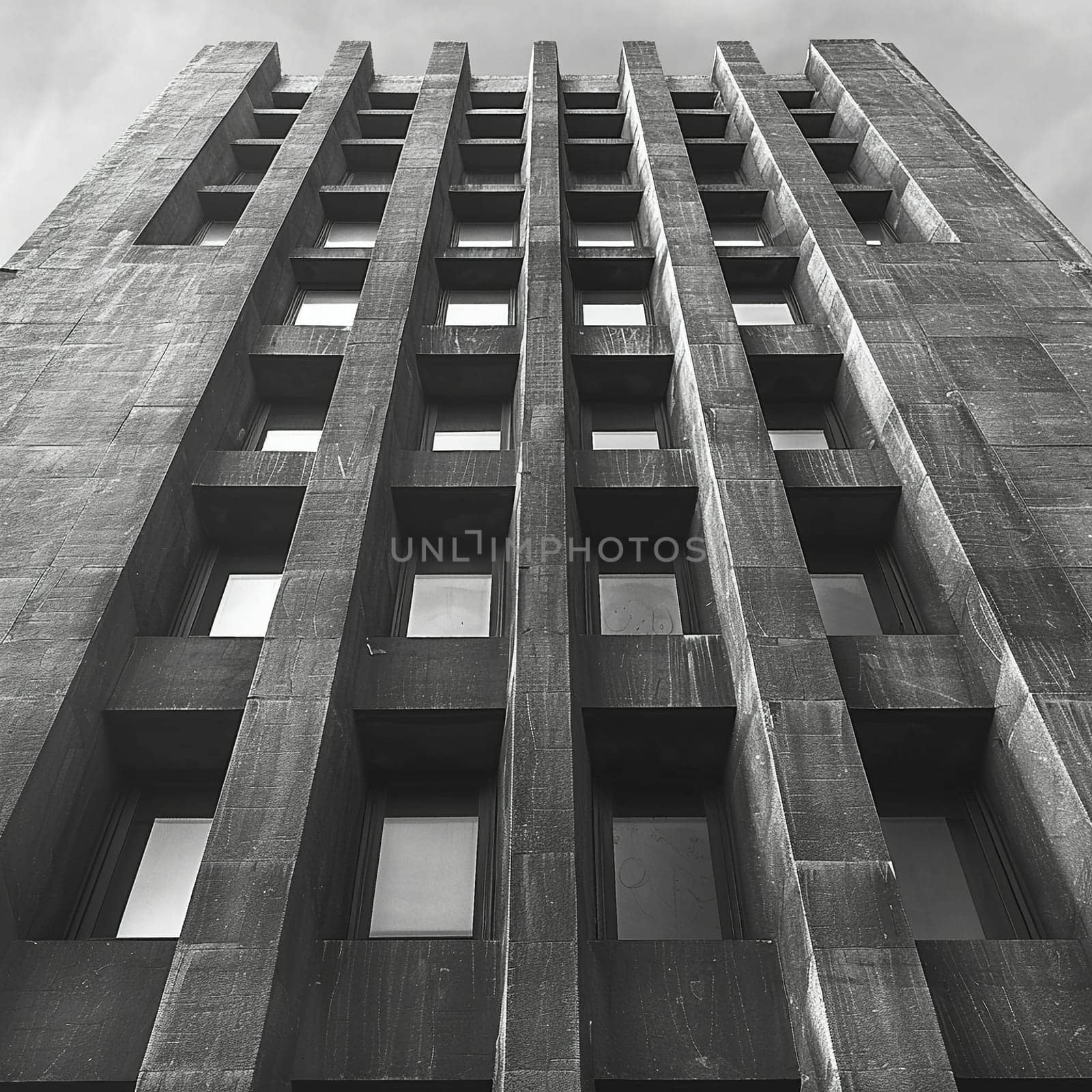 The geometric patterns of a modern skyscrapers facade by Benzoix