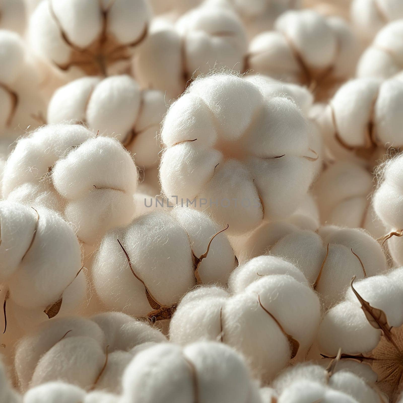 Close-up of fluffy cotton balls by Benzoix