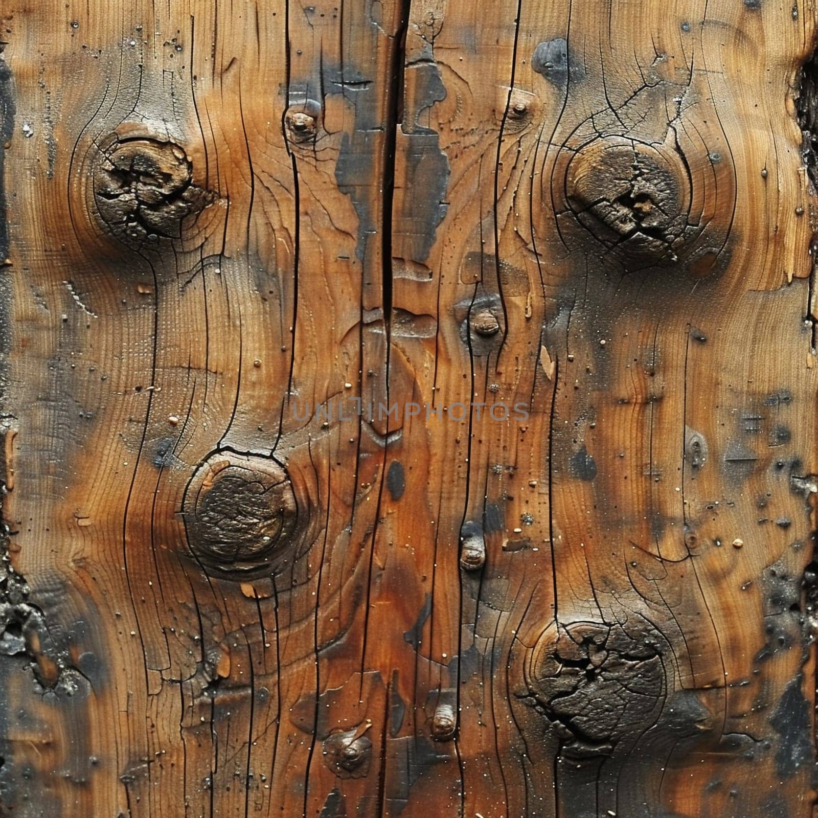 Rustic wood grain texture close-up by Benzoix