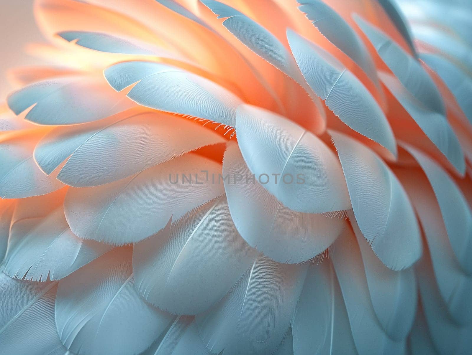 Close-up of feathers in soft light, great for texture and delicate design projects.