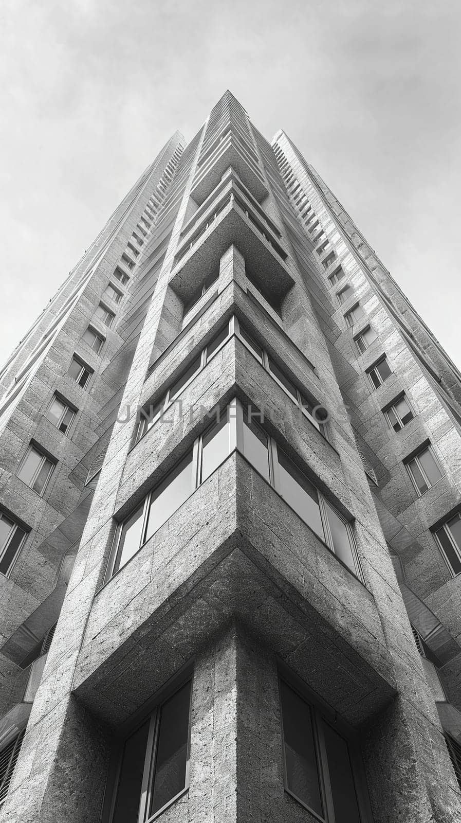 The geometric patterns of a modern skyscrapers facade by Benzoix