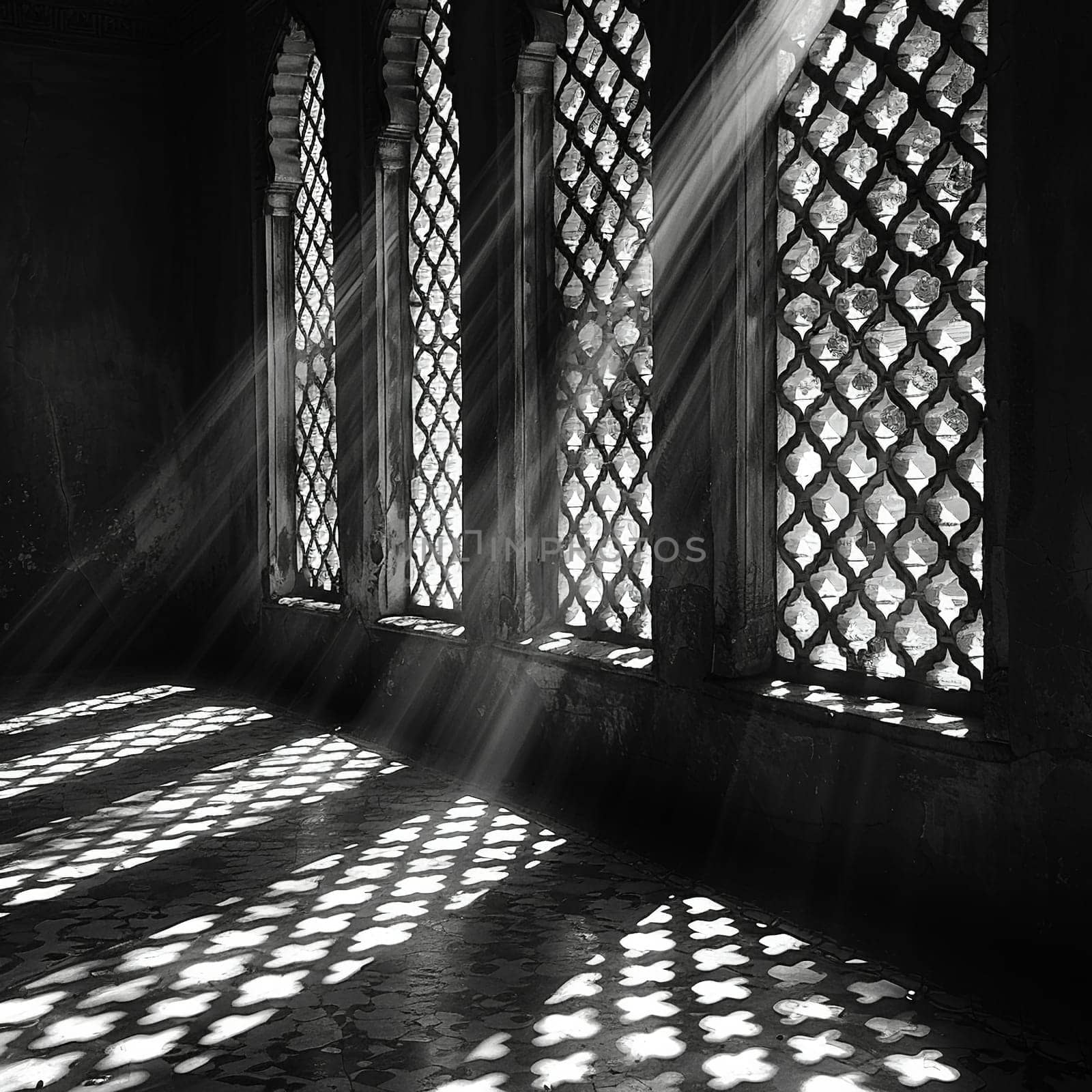 Patterned shadows cast by a window by Benzoix