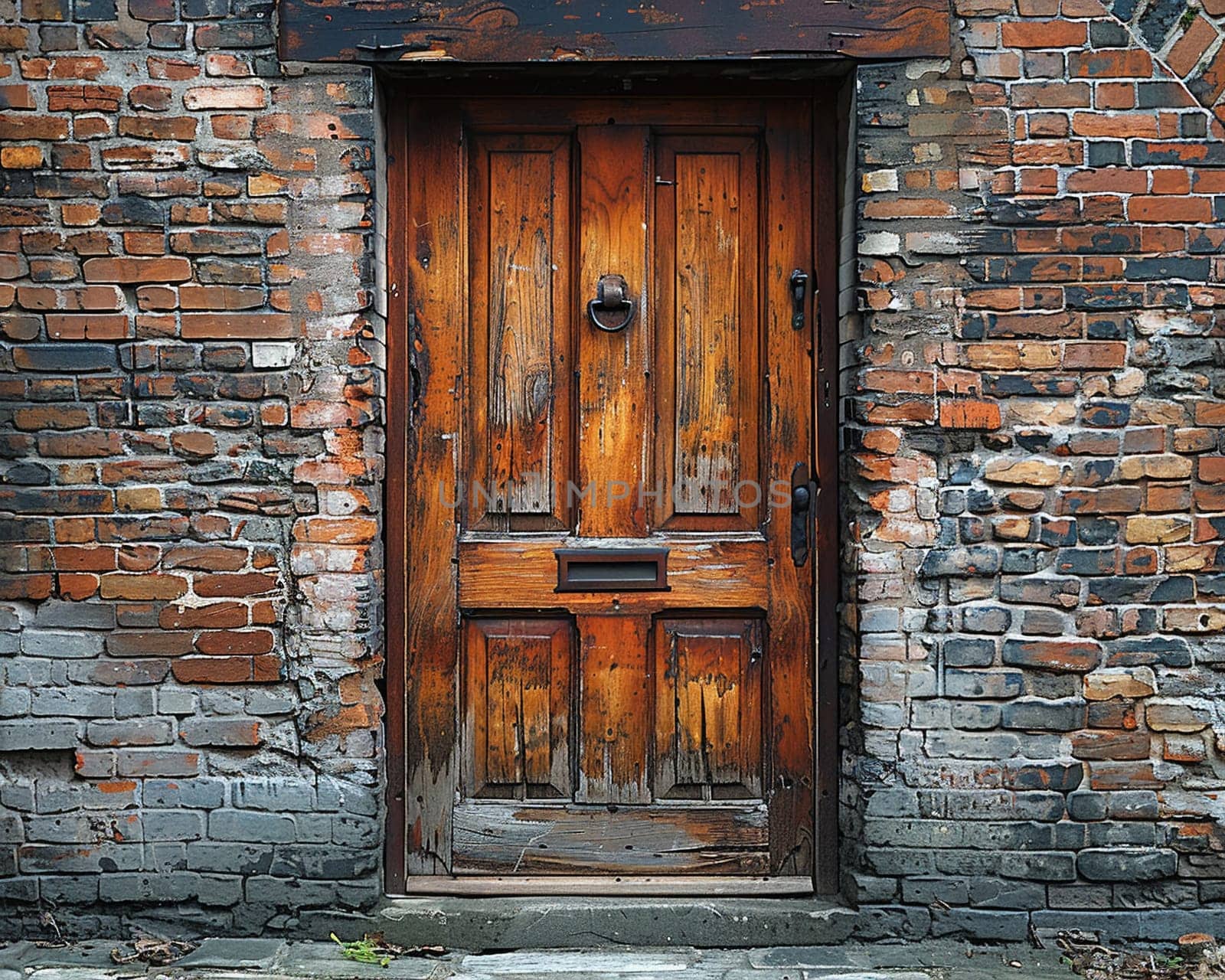 A weathered wooden door in a historic building by Benzoix