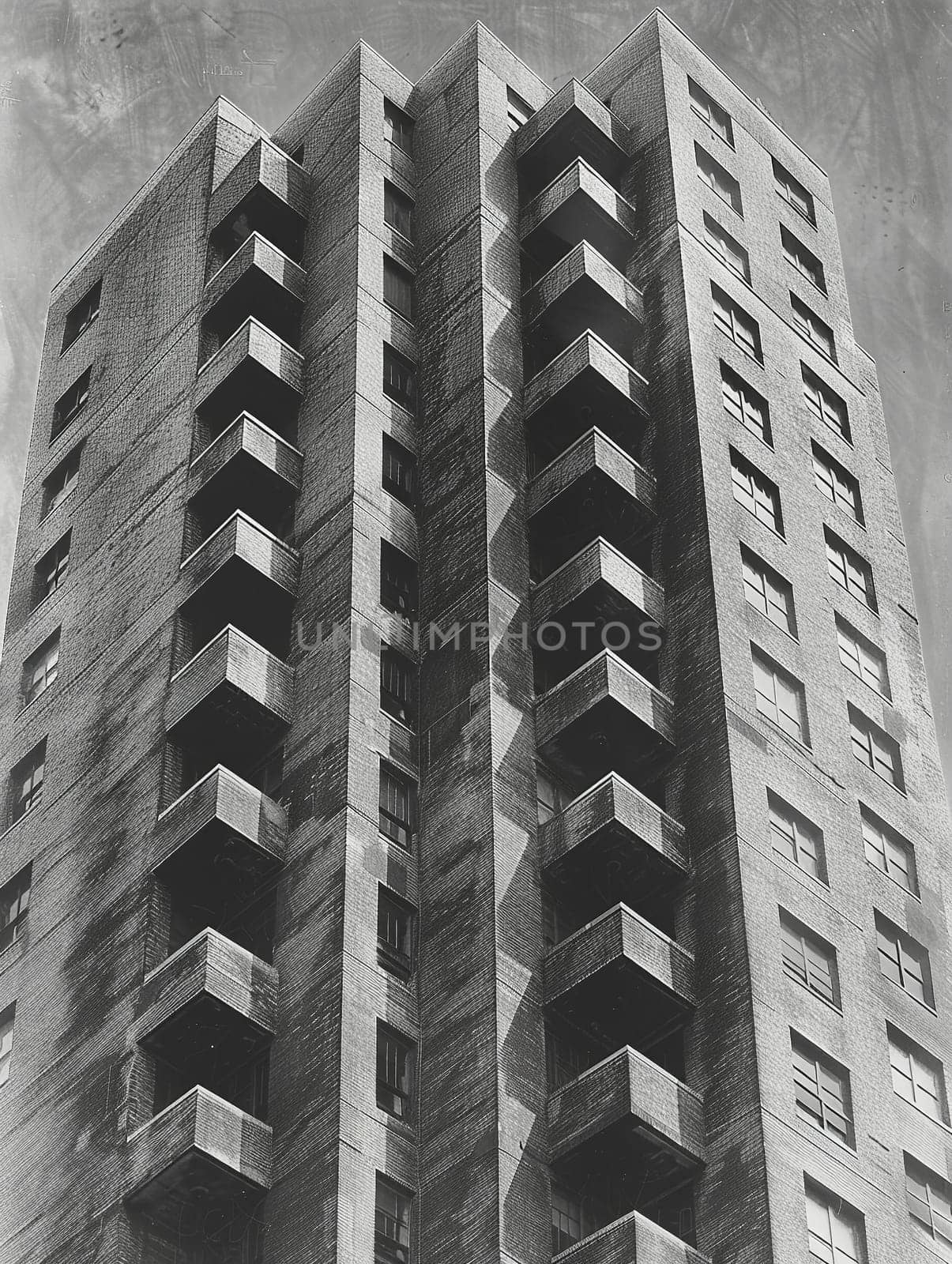 The geometric patterns of a modern skyscraper's facade, symbolizing urban progress and design.