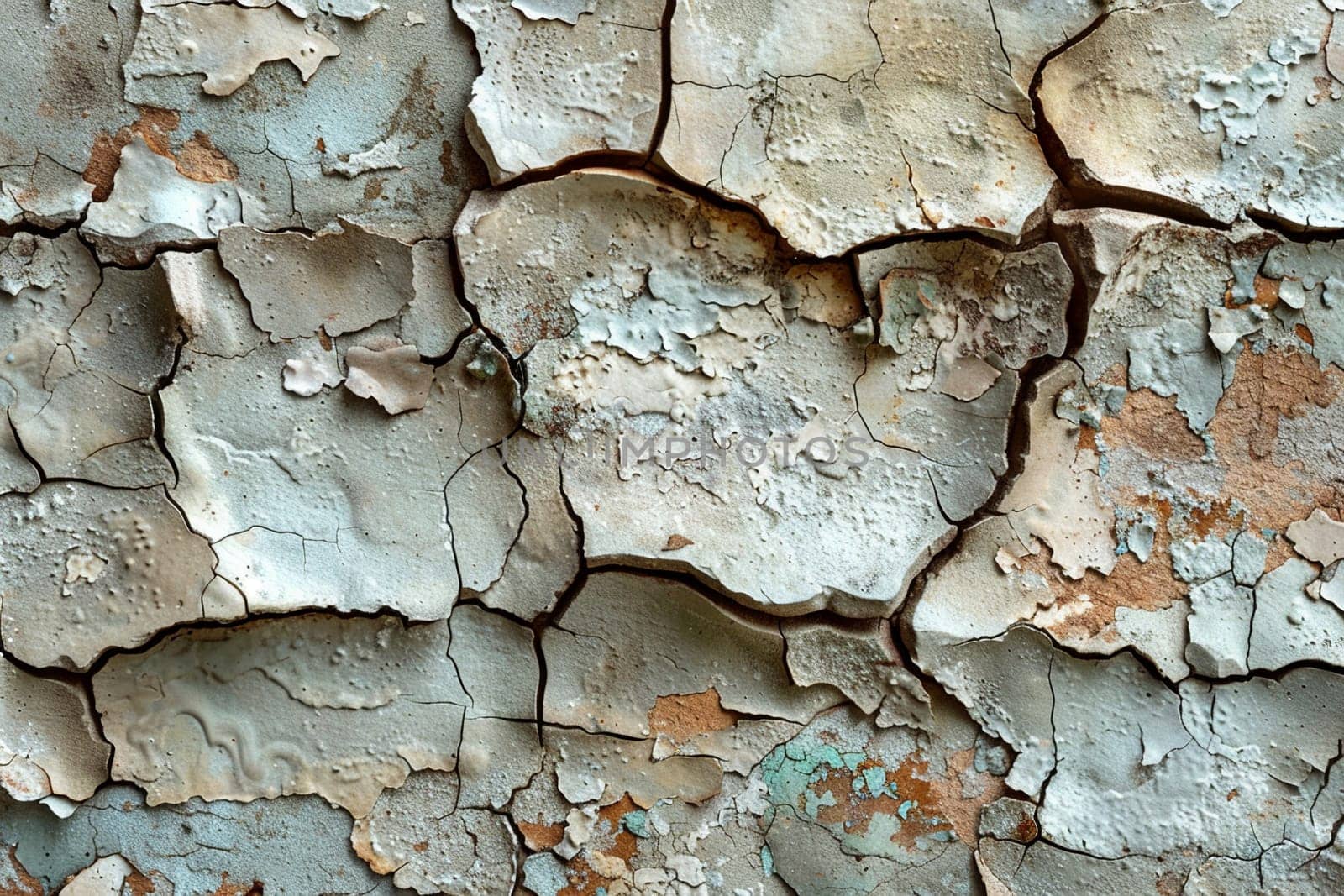 Old plaster wall with cracks and texture by Benzoix