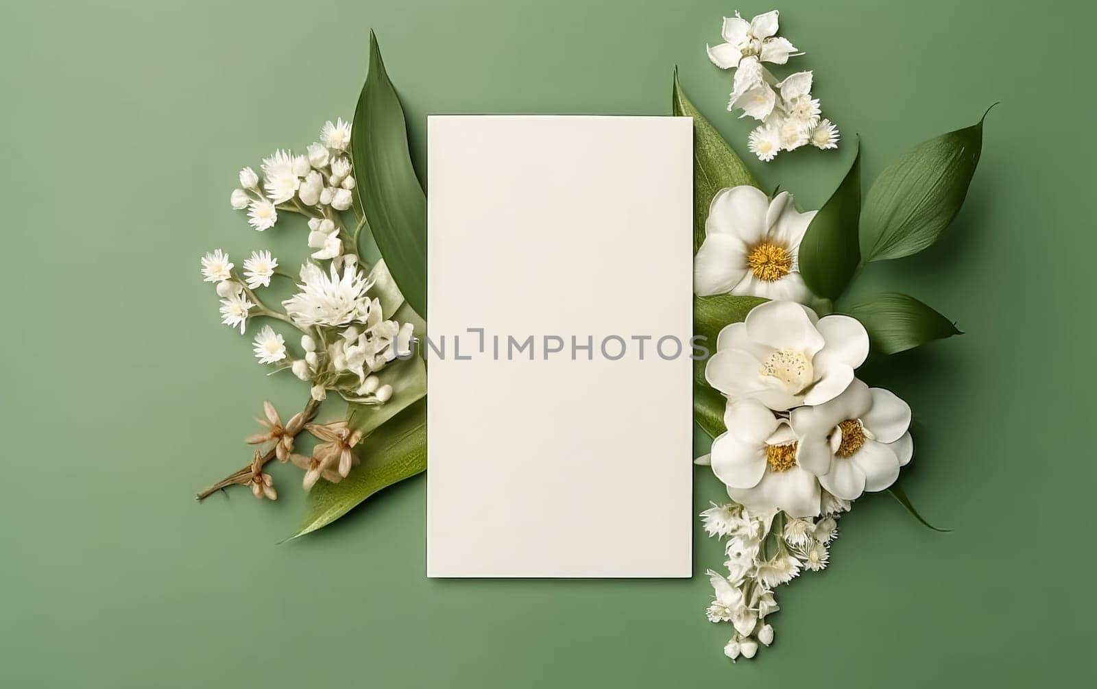 A white sheet of paper is placed on a green background by Alla_Morozova93