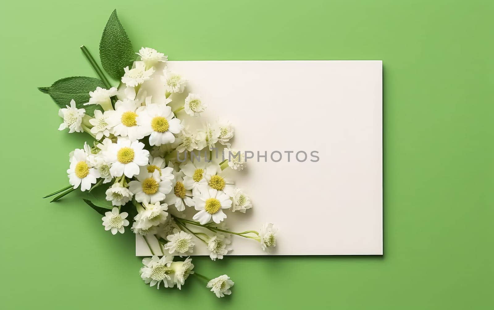 A white sheet of paper is placed on a green background by Alla_Morozova93