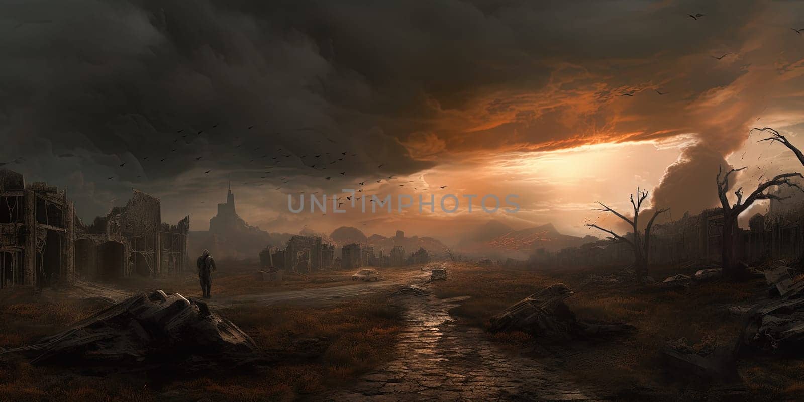 Survivors In A Post-Apocalyptic World." Survivors Navigate Through A Post-Apocalyptic World by GekaSkr