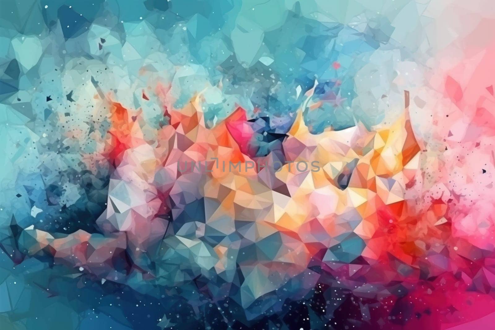 polygonal color paint background in pastel colors by GekaSkr