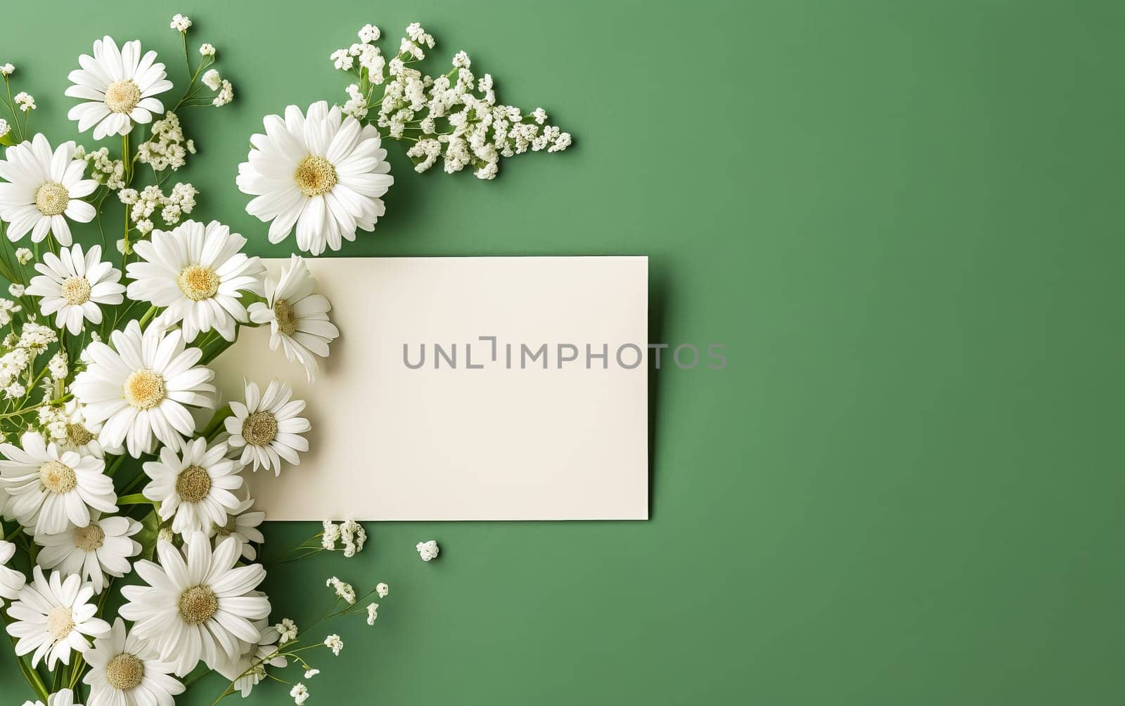 A white sheet of paper is placed on a green background by Alla_Morozova93