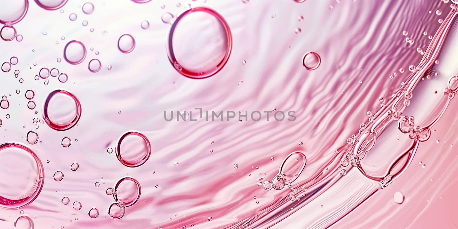 Pink gel texture. Cosmetic clear liquid cream smudge. Transparent skin care product sample closeup. by sarymsakov