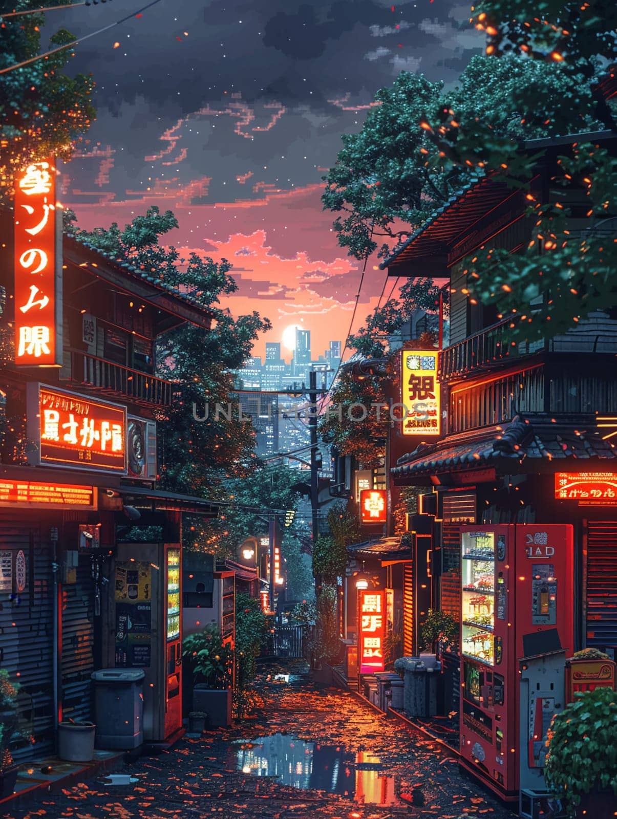 Virtual gamer world created in a pixel art style by Benzoix