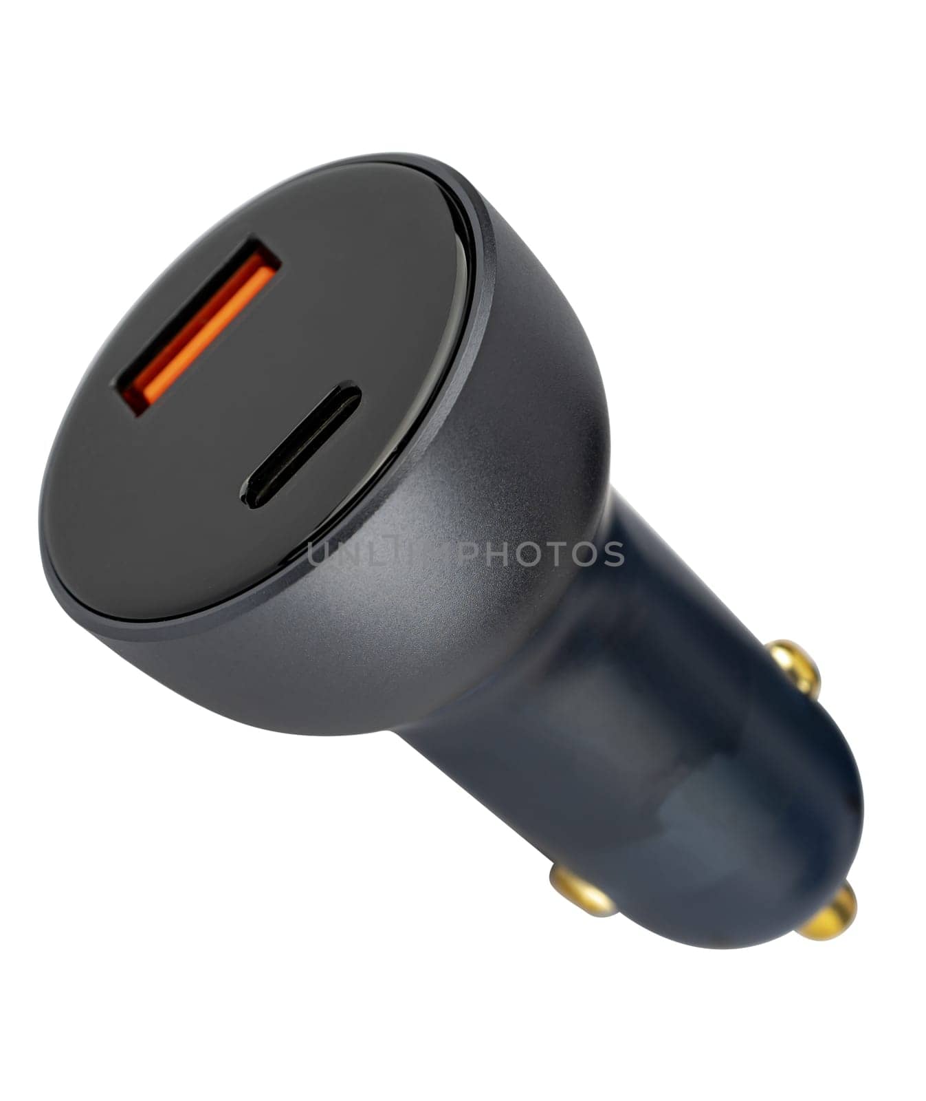 Car cigarette lighter power adapter, for tablet phone, on white background in insulation by A_A