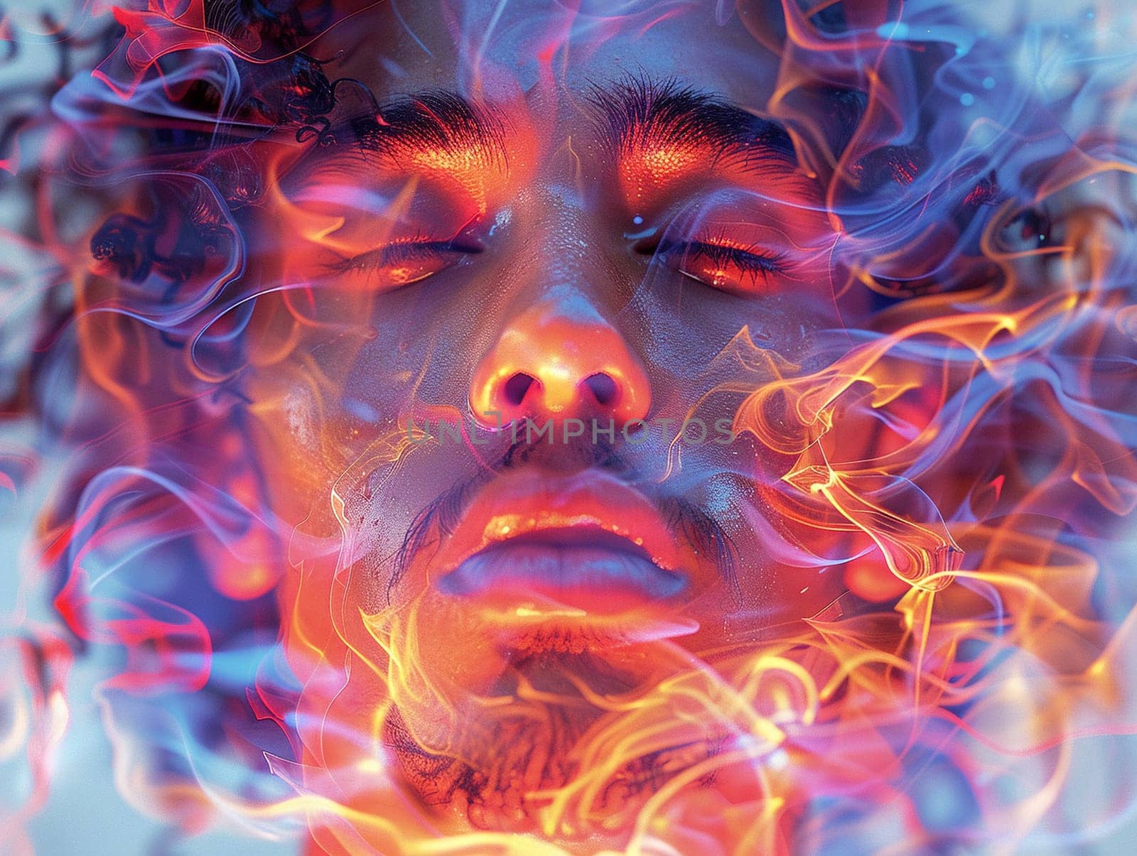 A digital artist immersed in creation illustrated with a meta digital art style by Benzoix