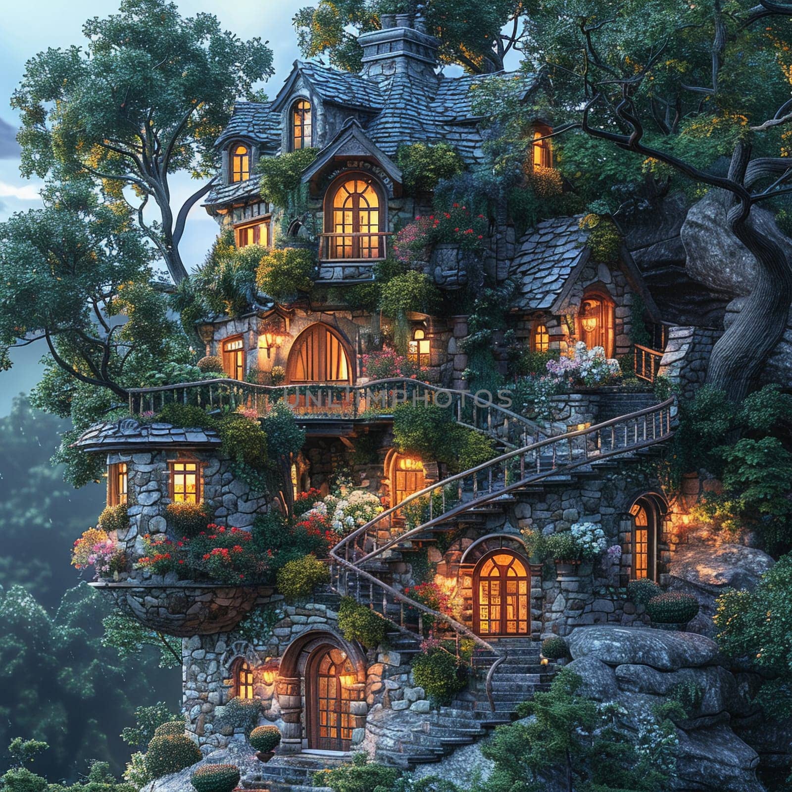 A quaint abode nestled in a world of giants by Benzoix