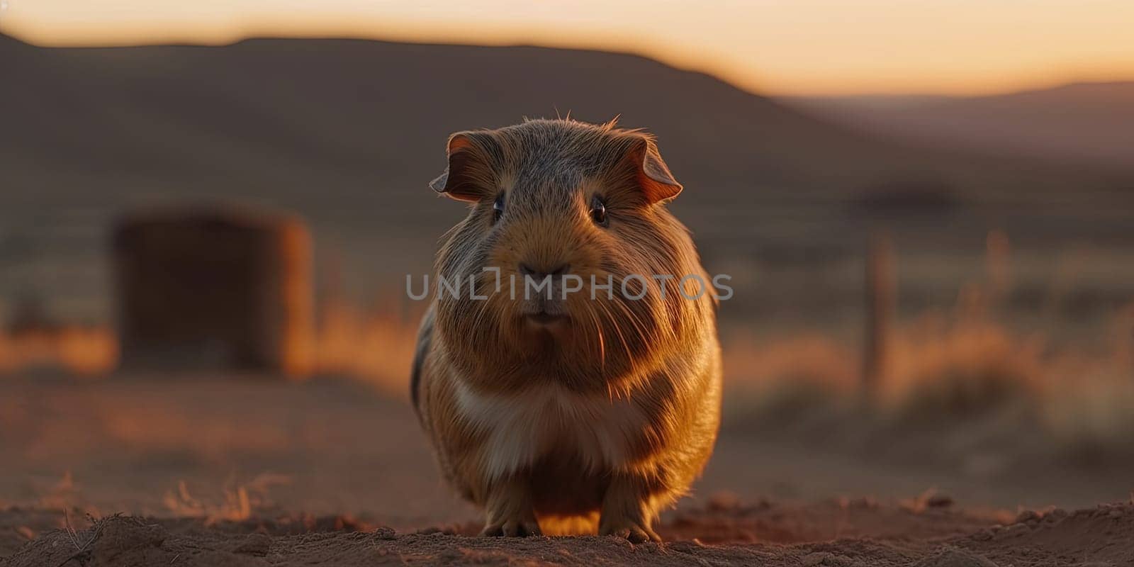 Cute Guinea Pig On A Ground by GekaSkr