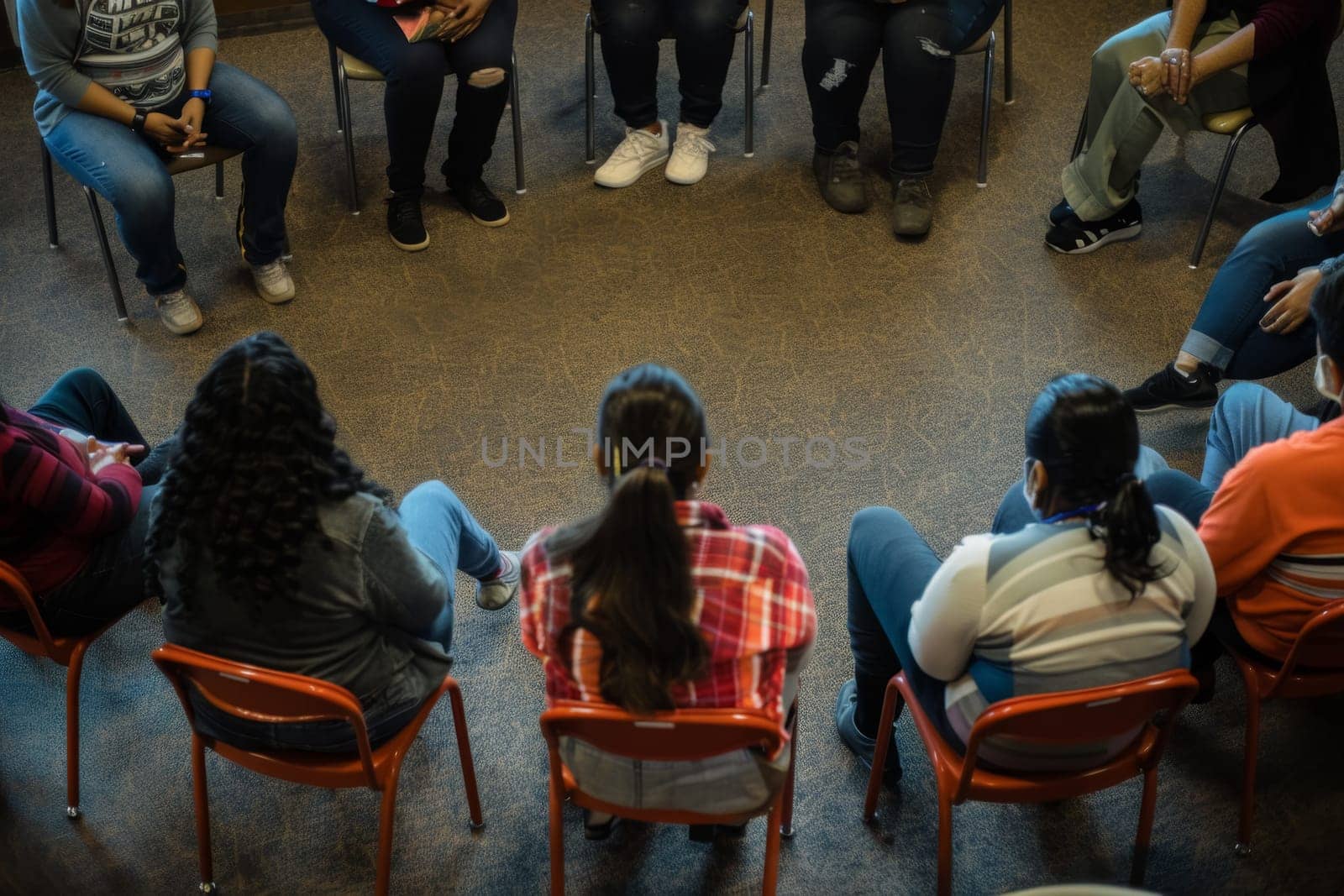 Group Discussion in Circle of Chairs by andreyz