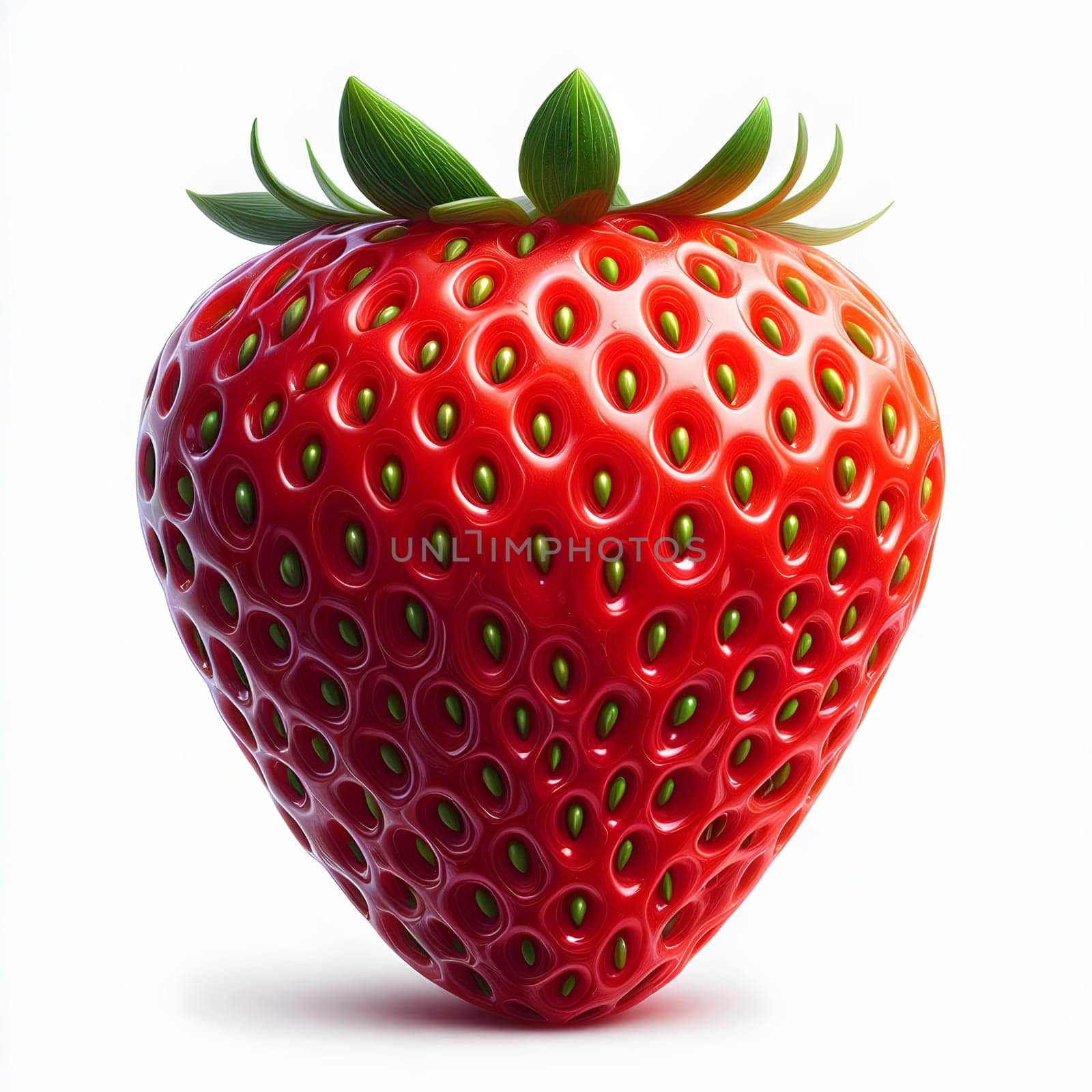 Fresh strawberry, close-up isolated on a White background. High quality photo