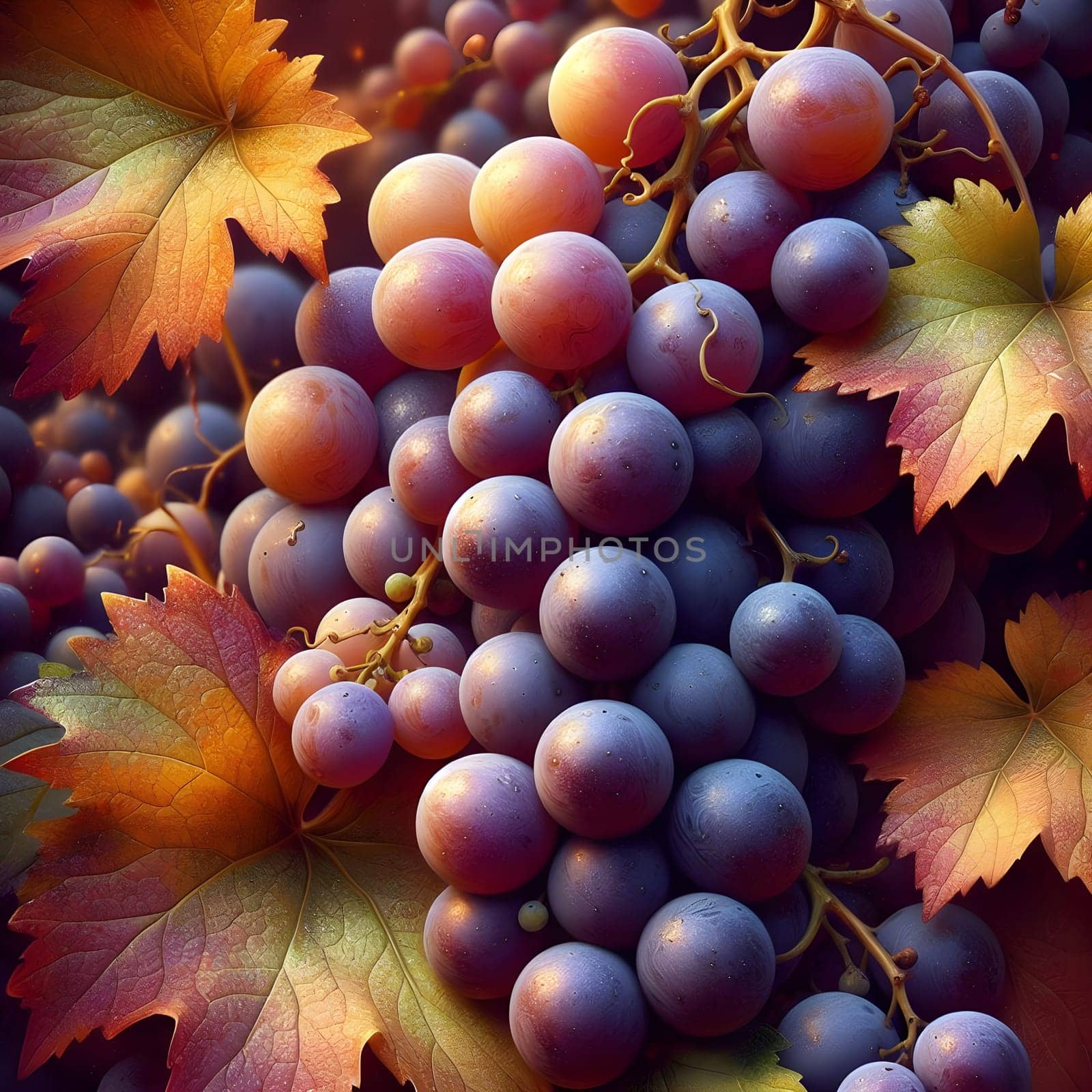 A bunch of grapes, neatly arranged and isolated on a white background. High quality photo