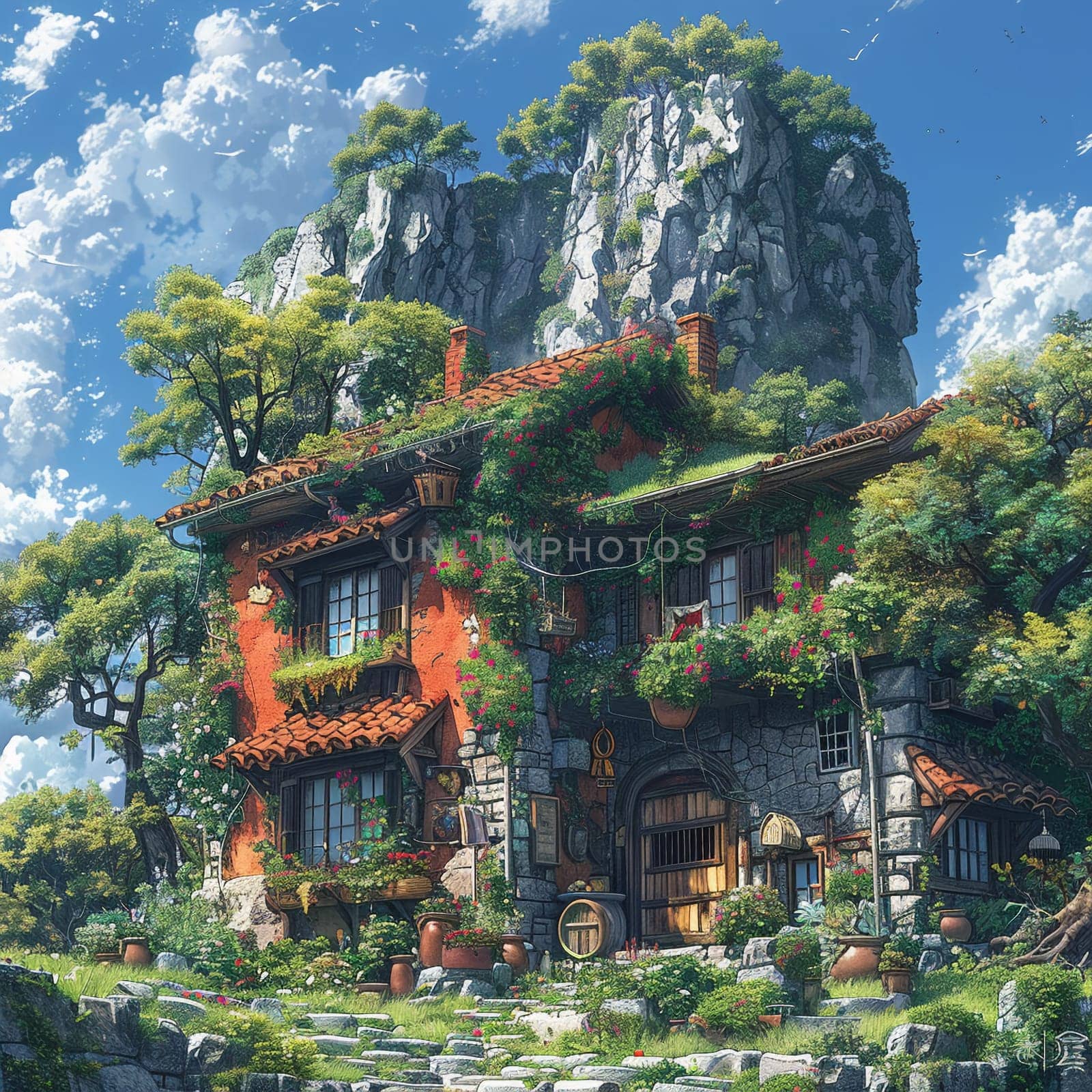 A quaint abode nestled in a world of giants by Benzoix