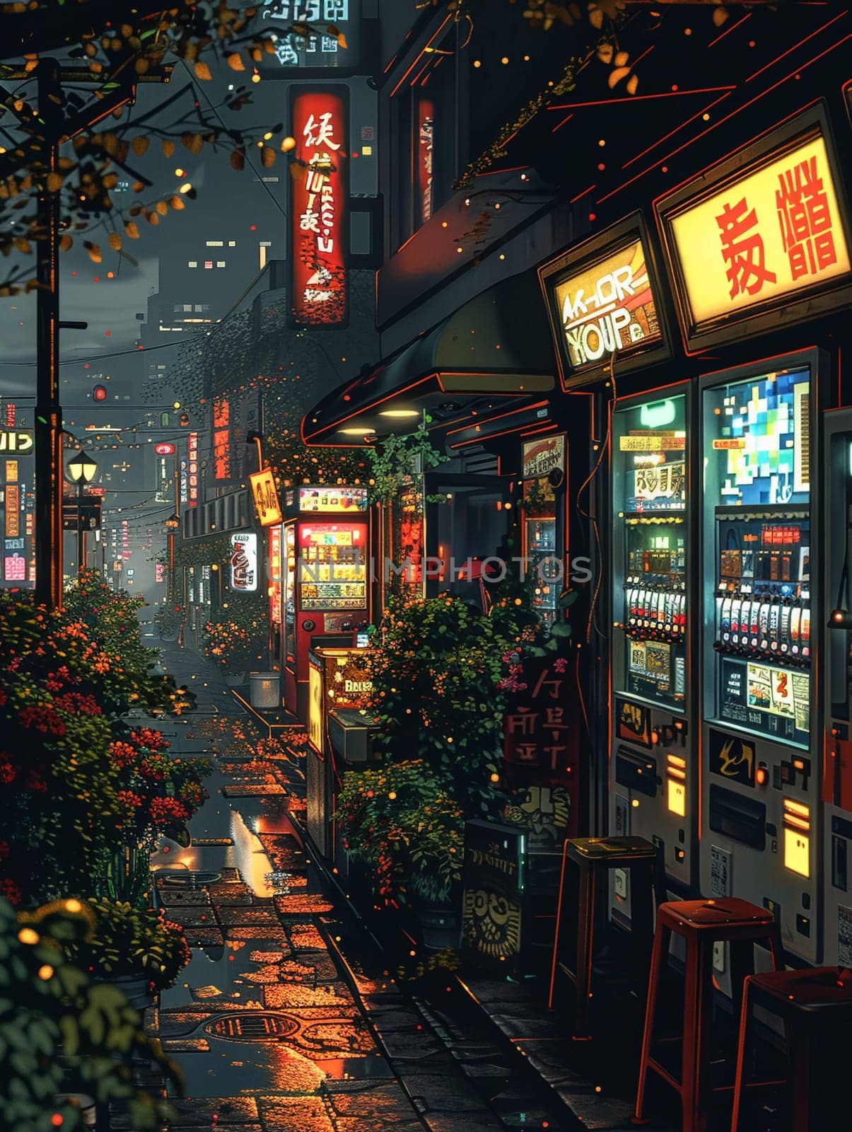 Virtual gamer world created in a pixel art style by Benzoix