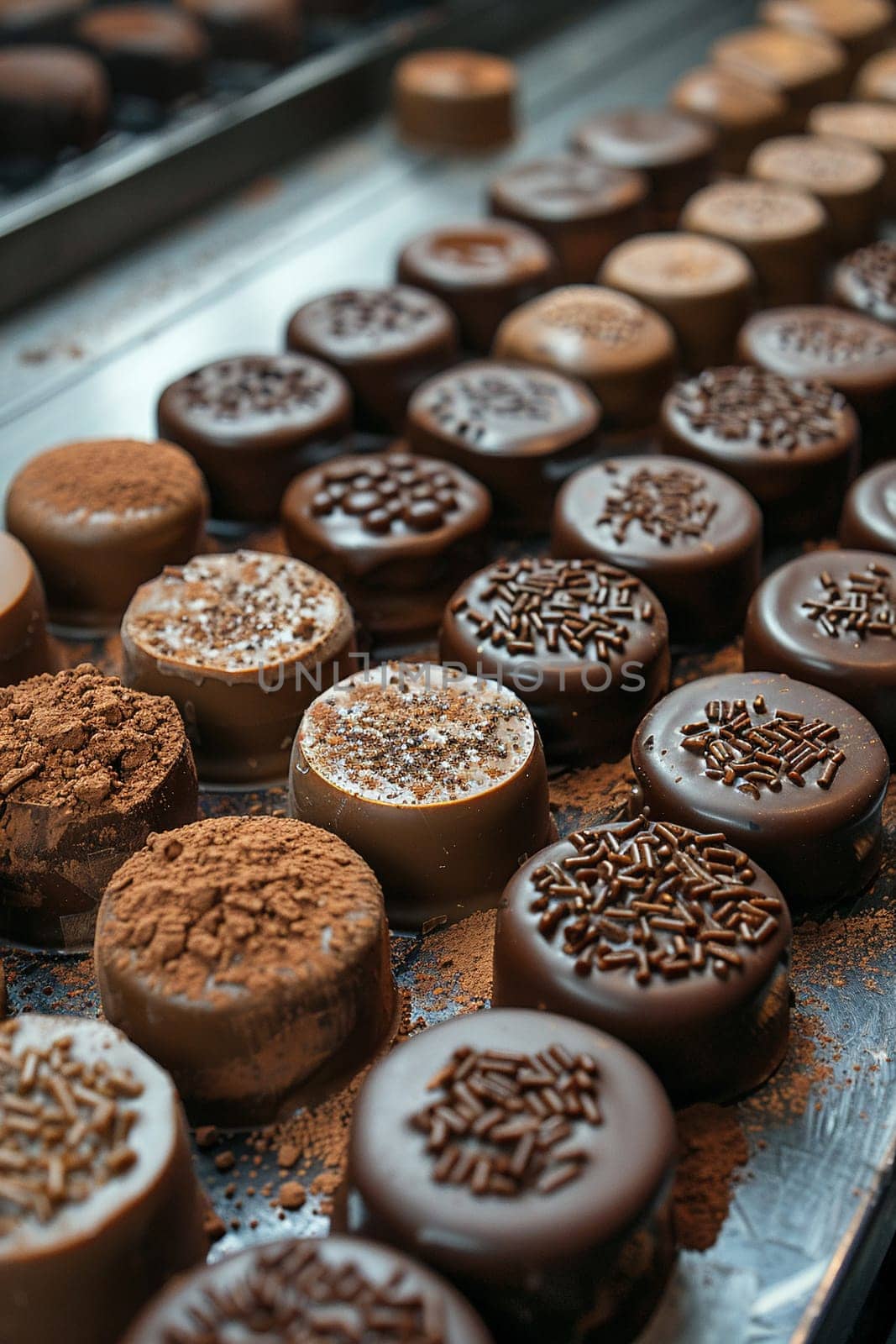 Chocolatier Studio Crafts Decadent Delights in Business of Sweet Artistry, Chocolate shavings and tempering tools mold a narrative of luxury and indulgence in the chocolatier business.