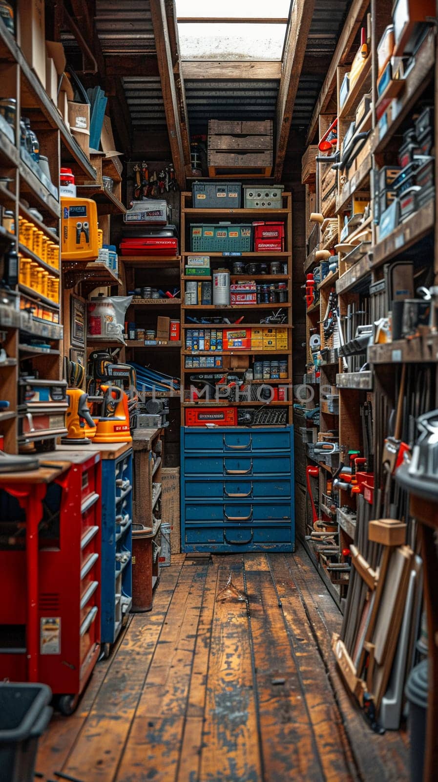 Hardware Store Aisles Offer Tools for Home Business Improvements by Benzoix