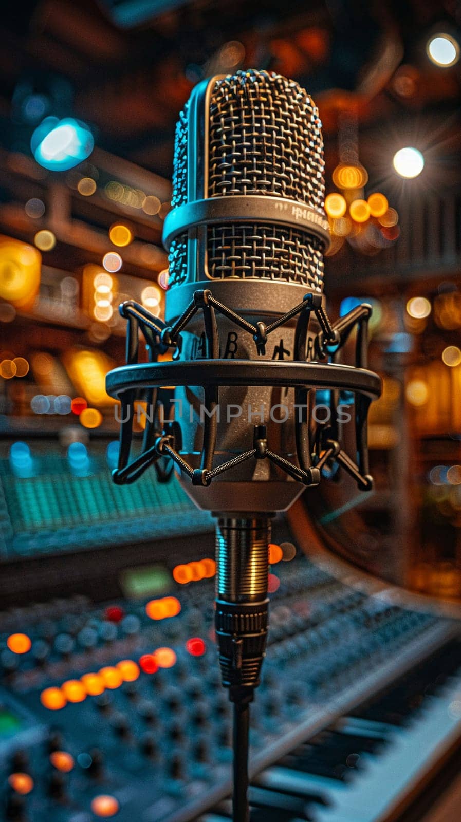 Recording Studio Microphone Captures Melody in Business of Music Production by Benzoix