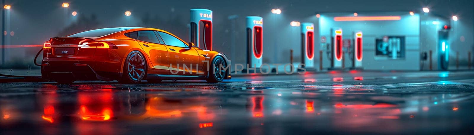 Sleek Electric Vehicle Charging Station Powering the Future of Transport by Benzoix