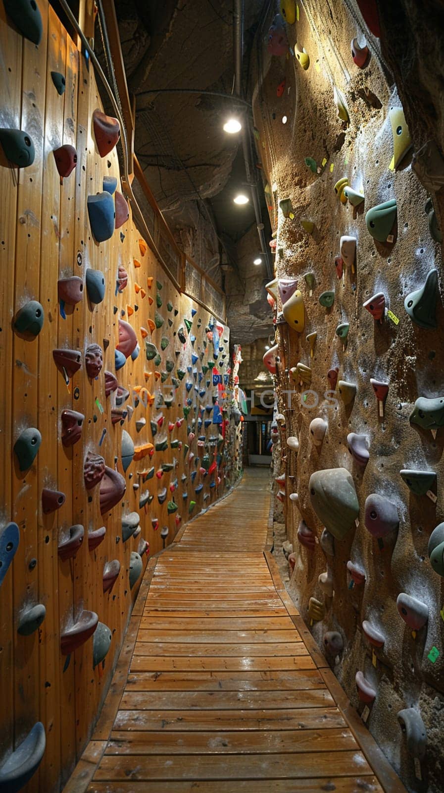 Rock Climbing Gym Ascends Adventure in Business of Indoor Sports, Harnesses and climbing routes scale a story of challenge and fitness in the climbing gym business.