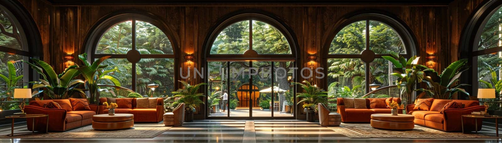 Boutique Hotel Lobby Exuding Charm and Hospitality to Guests by Benzoix