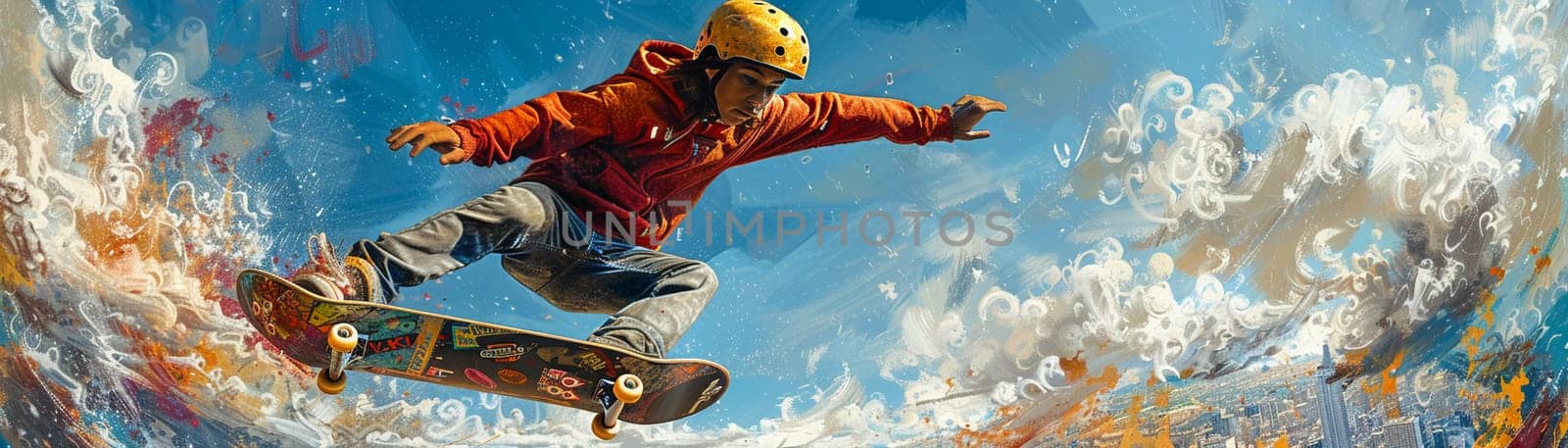 Skateboarding Urban Oasis Defines Cool in Business of Youth Culture and Extreme Sports, Skate decks and urban murals define cool and youth culture in the skateboarding urban oasis business.