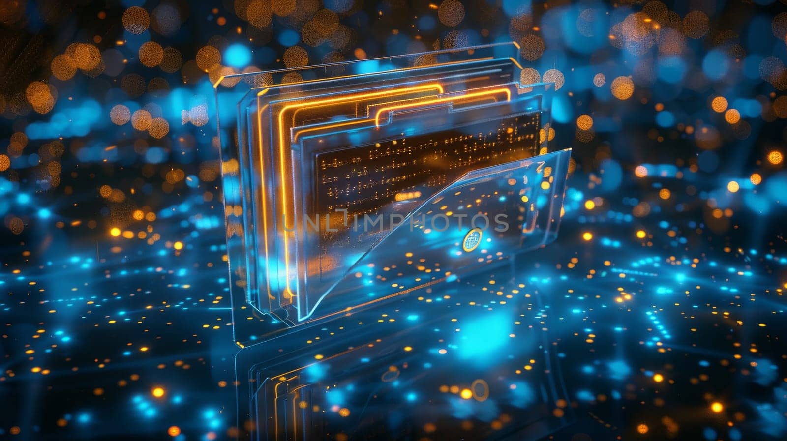 Futuristic background Data Transfer. Technology cyberspace background by itchaznong