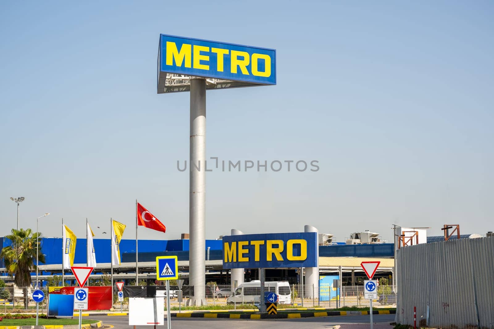 Antalya, Turkey - March 29, 2024: Metro wholesale grocery store