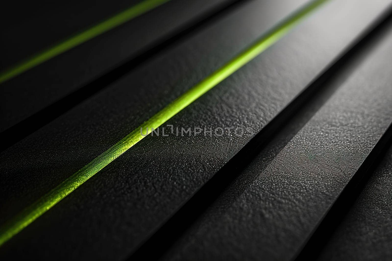Horizontal black texture background with green lines.