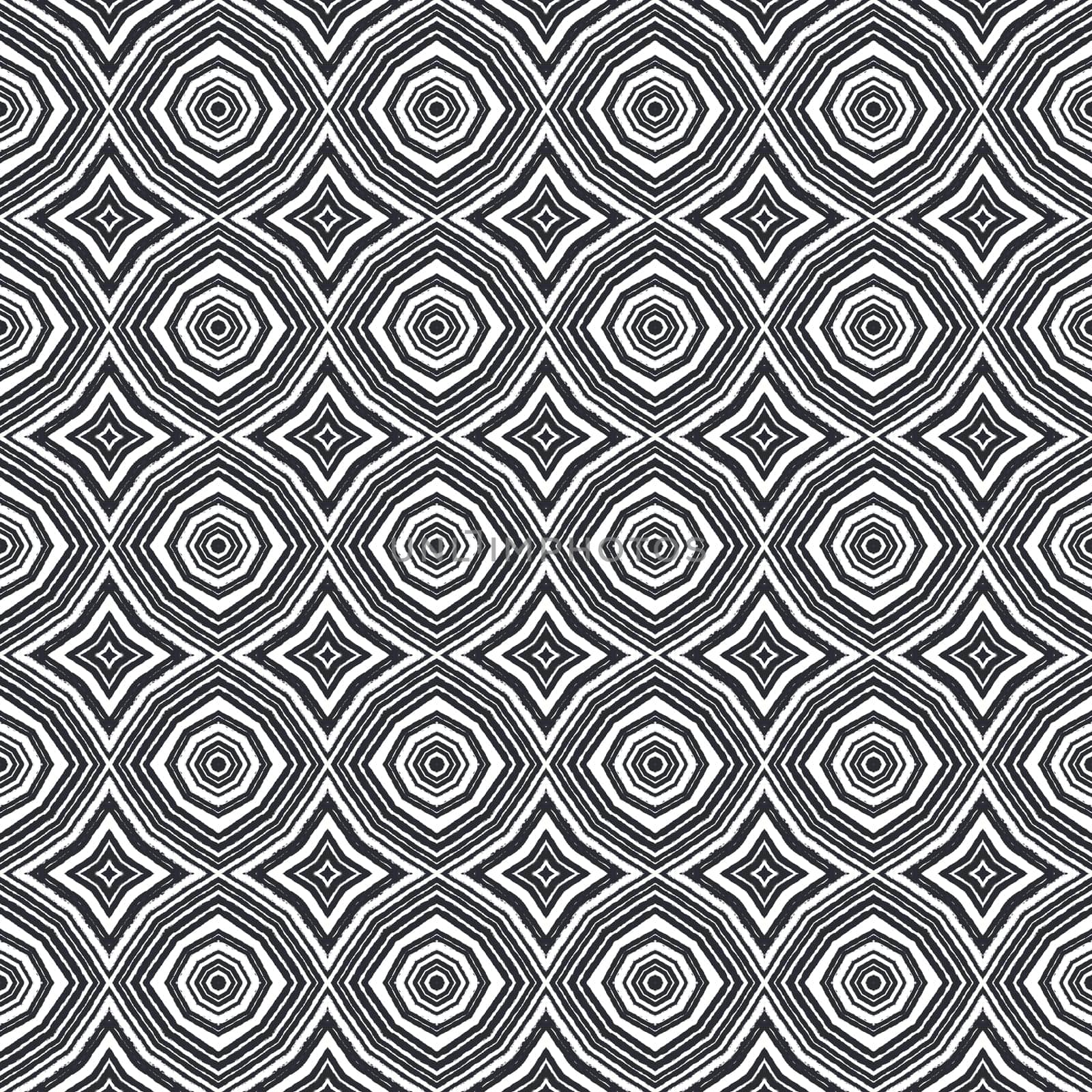 Arabesque hand drawn pattern. Black symmetrical kaleidoscope background. Oriental arabesque hand drawn design. Textile ready sublime print, swimwear fabric, wallpaper, wrapping.