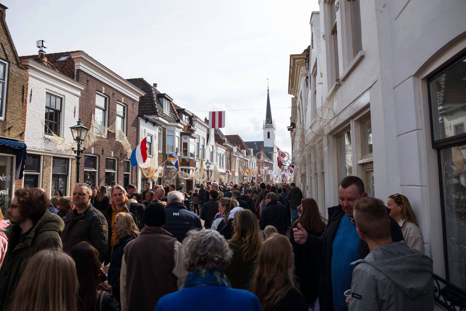 Brielle,Holland,1-04-2024:people in traditional traditional costumes celebration of the the first town to be liberated from the Spanish in Den Briel in the Netherlands in 1572