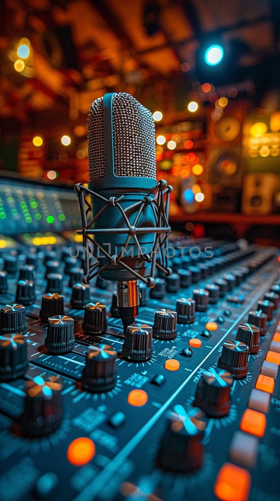 Recording Studio Microphone Captures Melody in Business of Music Production by Benzoix