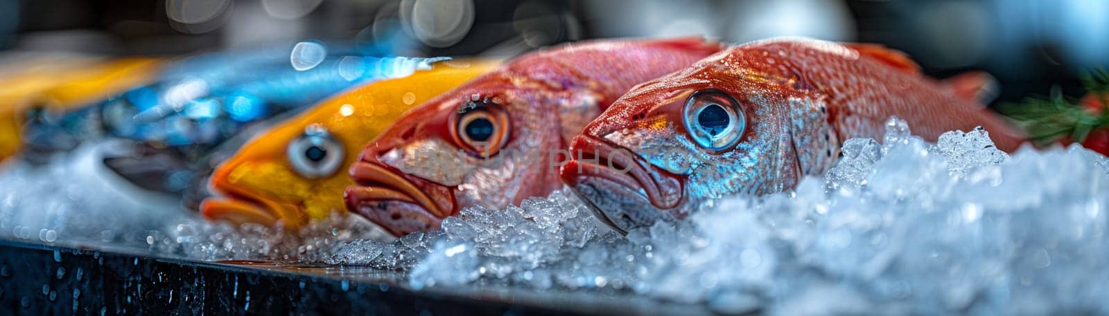 Fresh Fish Market Displays Seas Bounty in Business of Ocean Harvest by Benzoix