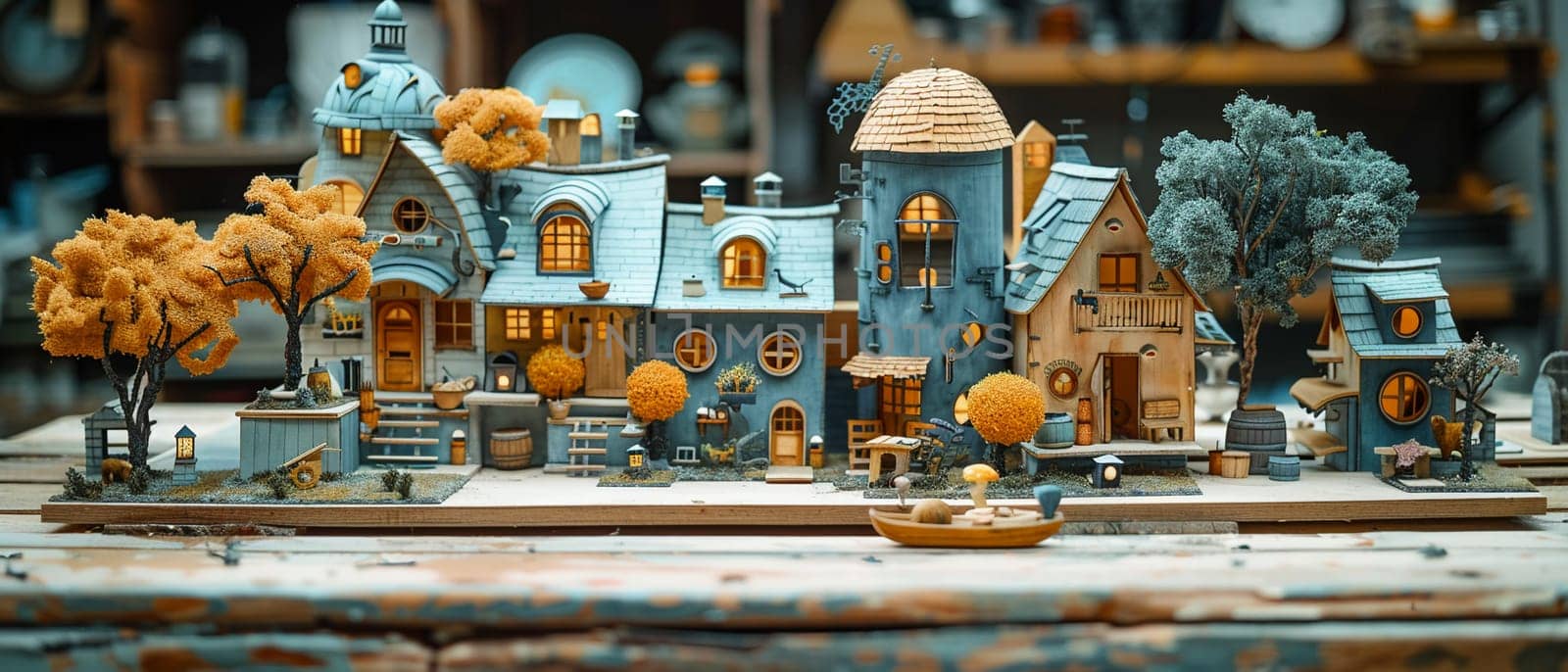 Handcrafted Toy Workshop Brings Imagination to Life in Business of Playful Creations, Toy blueprints and painted figures bring a story of imagination and craftsmanship to life in the handcrafted toy workshop business.